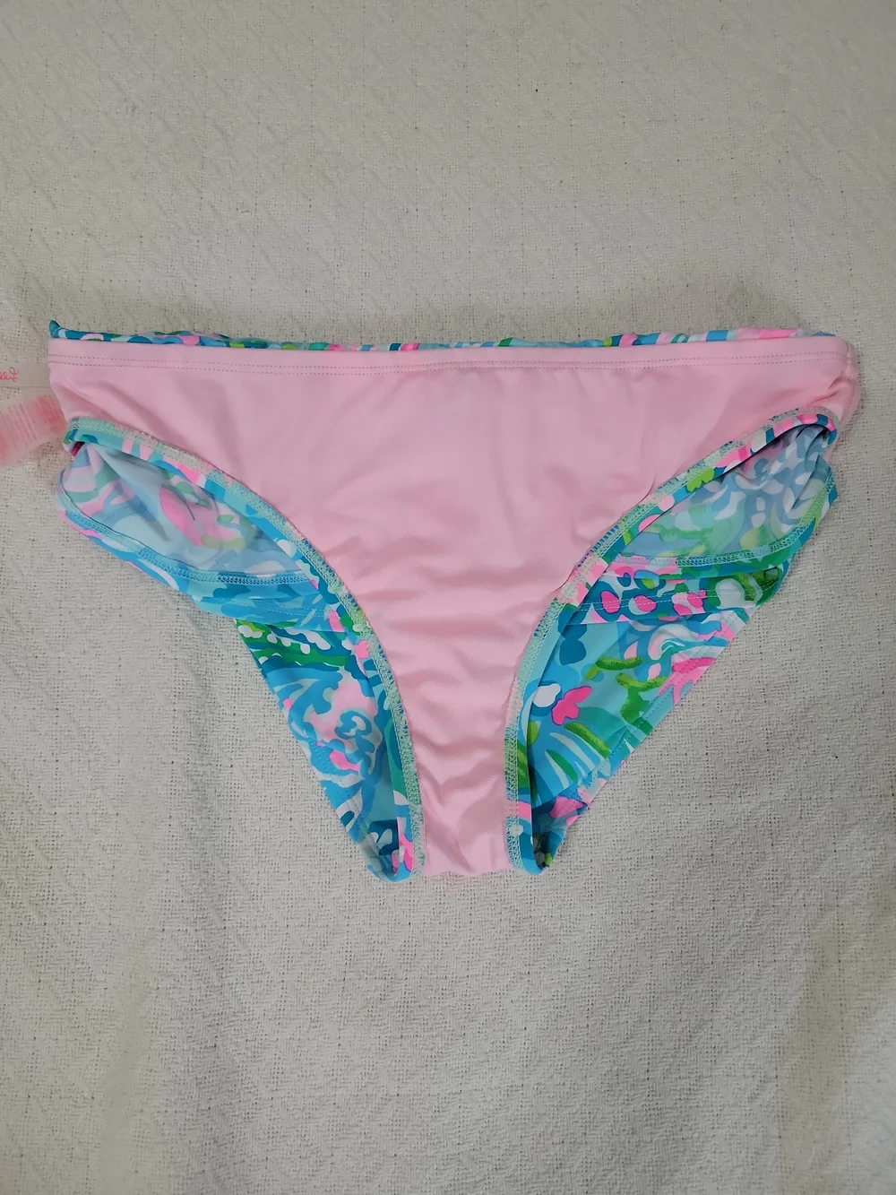 Lilly Pulitzer Pink & Aqua Tropical Bikini Bottoms